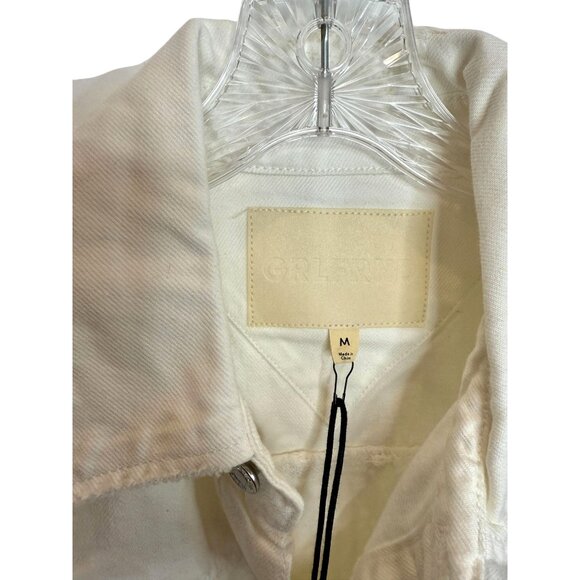 GRLFRND White Jessie Body Drill Shirt Jacket NWT - Size M - Picture 8 of 8